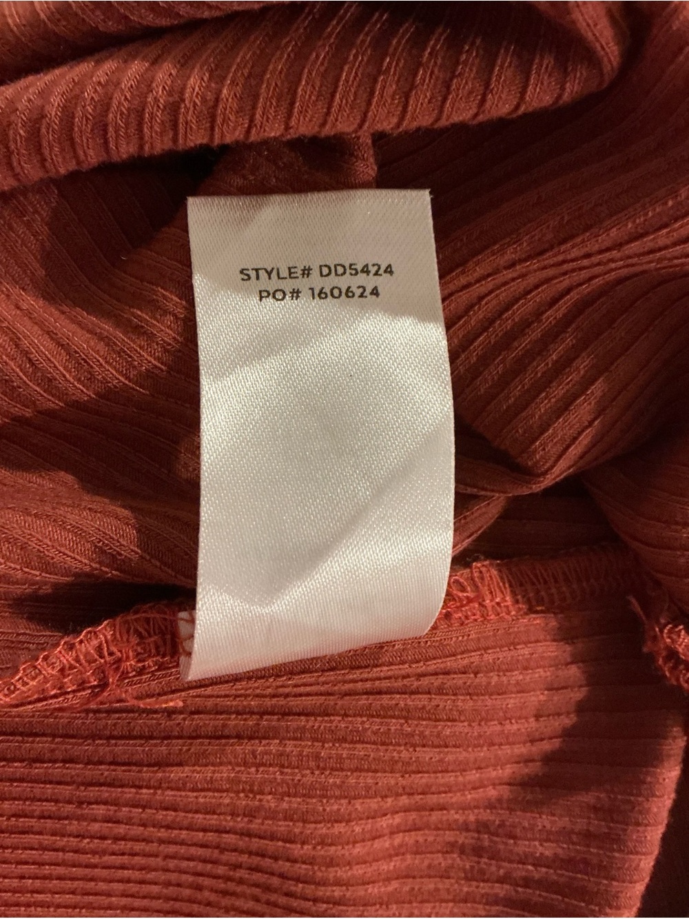 Lulus Rust Ribbed Maxi Dress XS Stretch Tie Back Side Slit - Picture 7 of 12